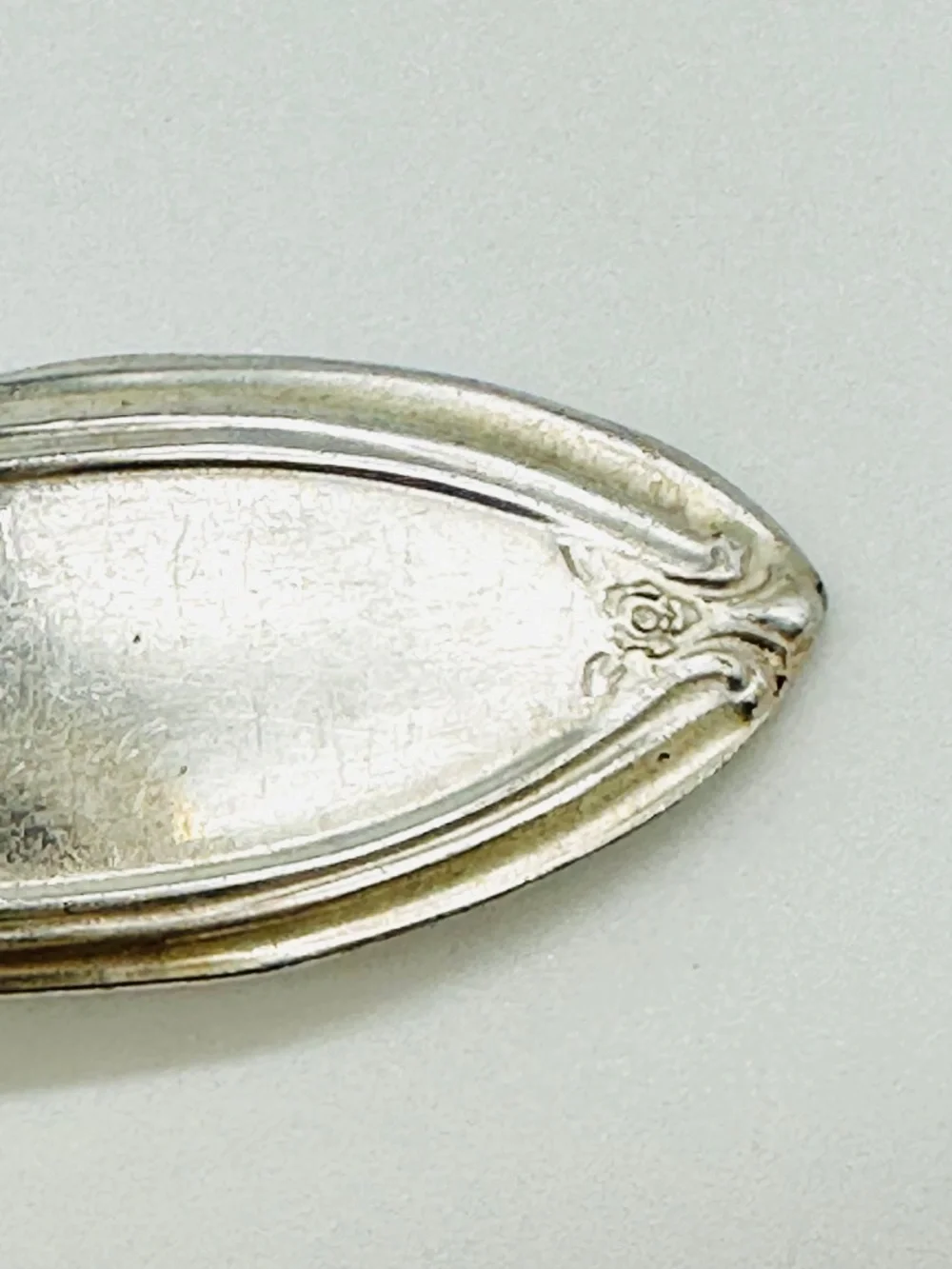 NEW ENGLAND Silver Plate Long Iced Tea Spoons LOT of 6 - Antique 1919 Rosemary